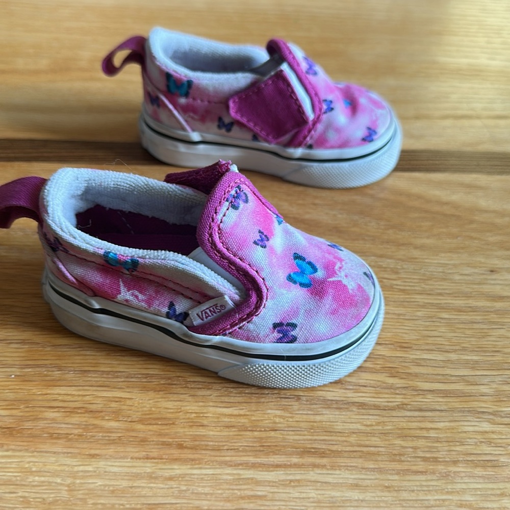 Vans toddler girls unicorn butterfly butterflies slip on .  Super condition. - Picture 3 of 9